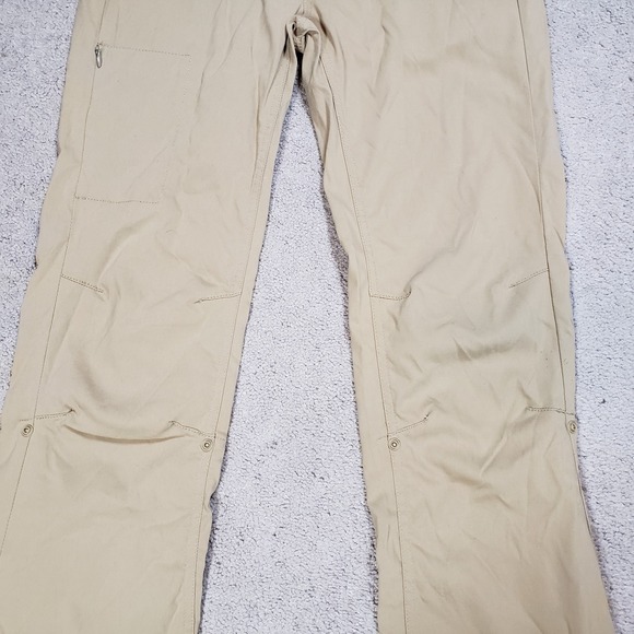 Prana Halle Hiking Pants Women's 6 Tan Low Rise Straight Stretch Roll Up Hem - Picture 4 of 13